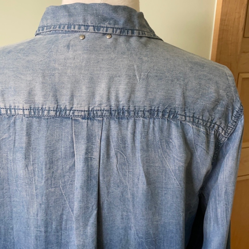 SOLD Calvin Klein Sustainable Jean Shirt, Size L - Picture 11 of 16